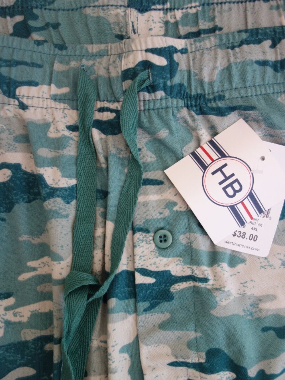 NWT HARBOR BAY Only at DXL Distressed Camo Knit Lounge Shorts – 4XL